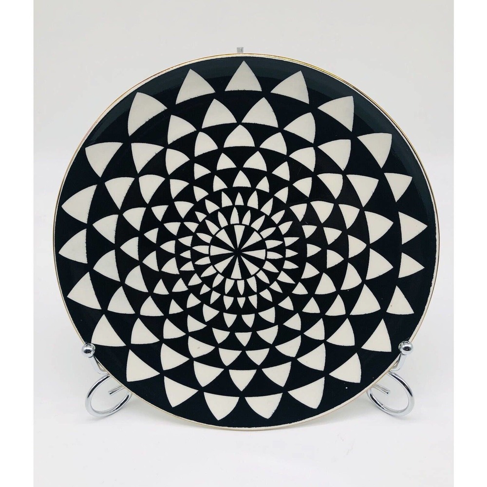 Thyme & Table Stoneware Salad Appetizer Plate 8.5” Black White -Replacement- A3